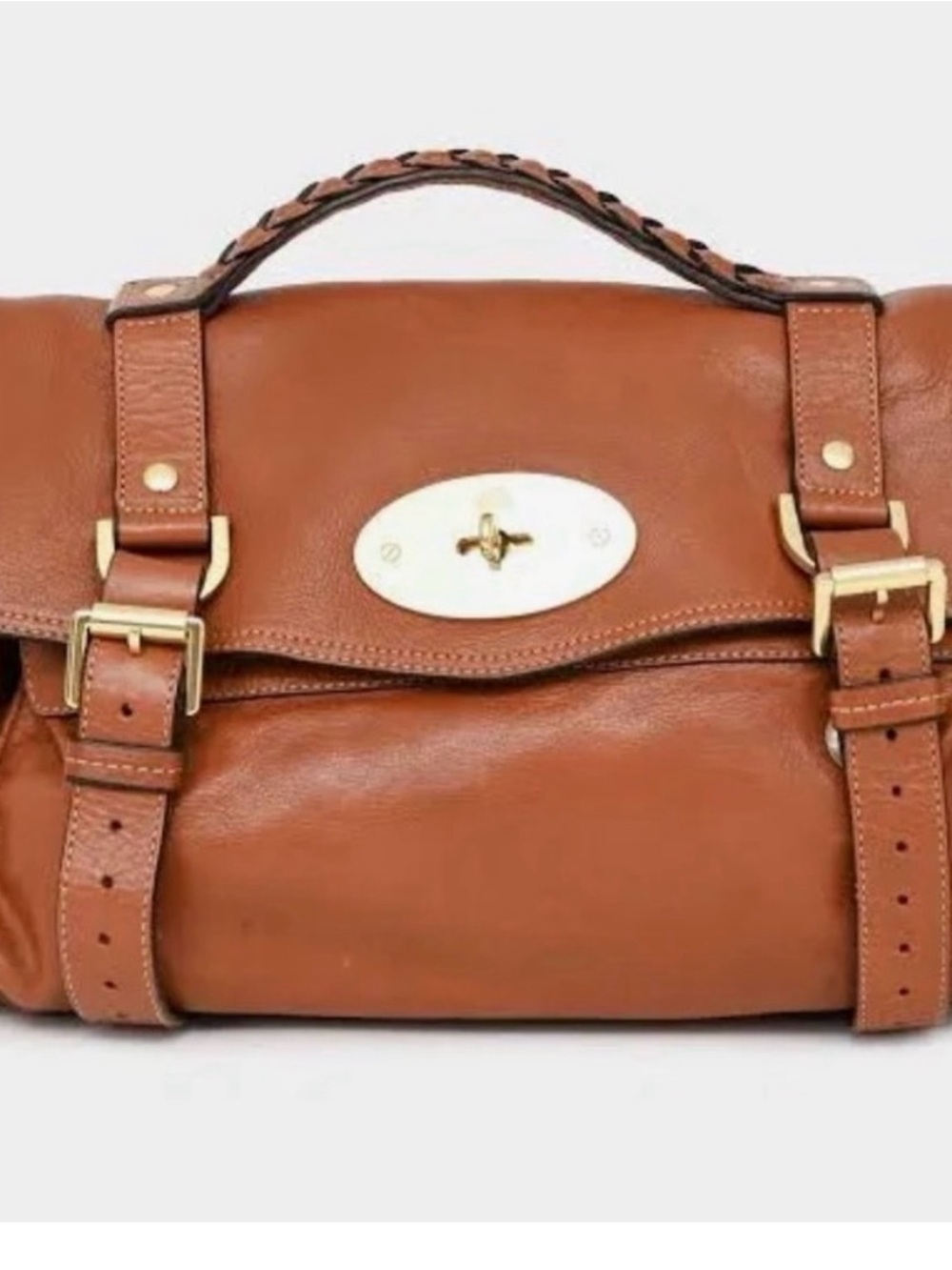 Mulberry Alexa Satchel Bag with Gold Hardware